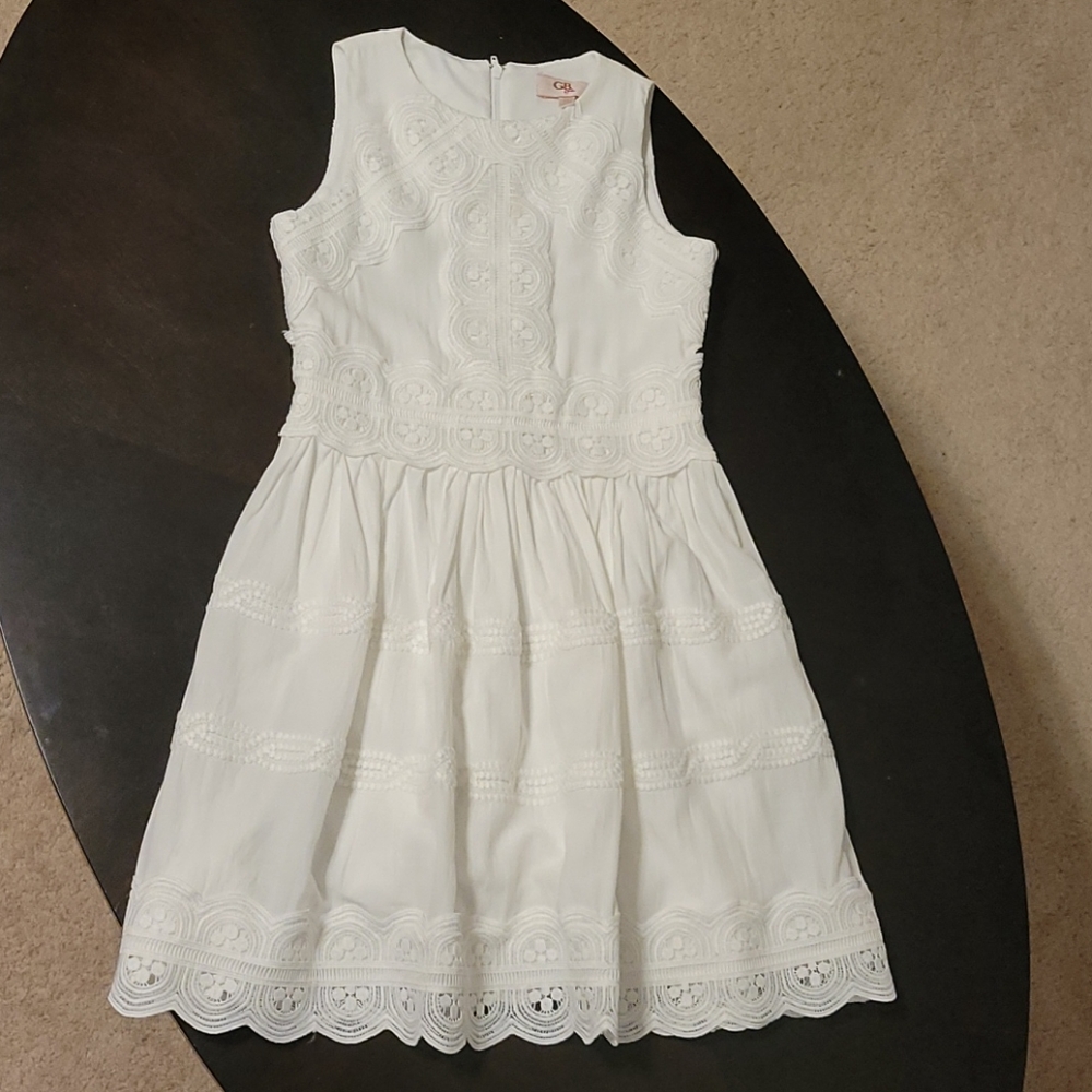 Girl's White Lace Dress